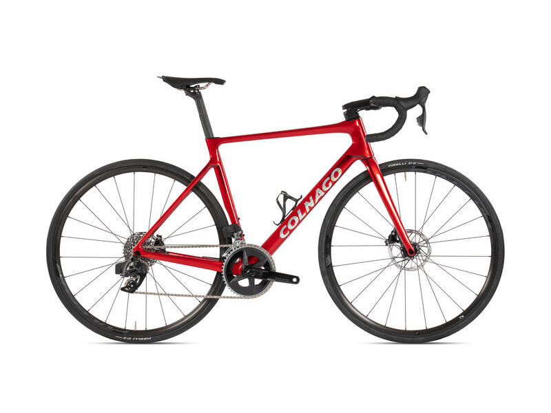 Colnago V4 Disc 2025 Complete Road Bike Ultegra Di2 12 Speed Red Silver, VDRD click to zoom image