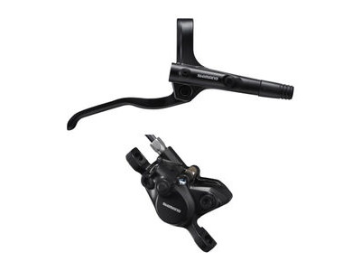 Shimano BR-MT200 / BL-MT200 bled brake lever/post mount calliper, black, front right