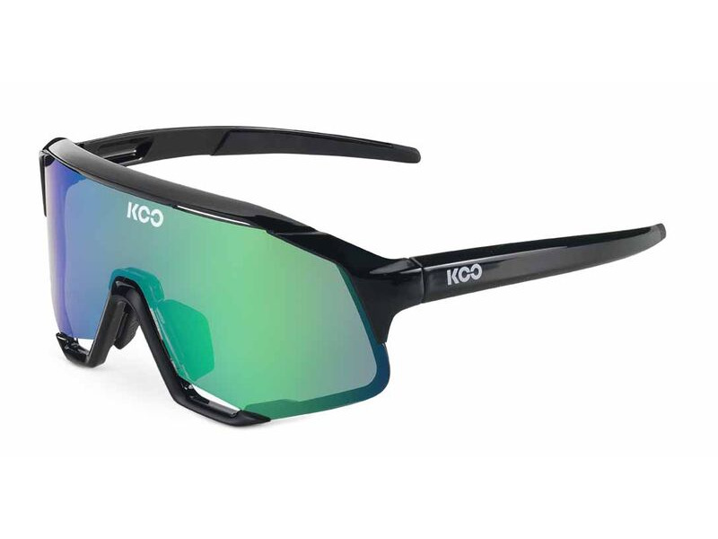 KOO Demos, Black Frame, Green Mirror Lenses click to zoom image